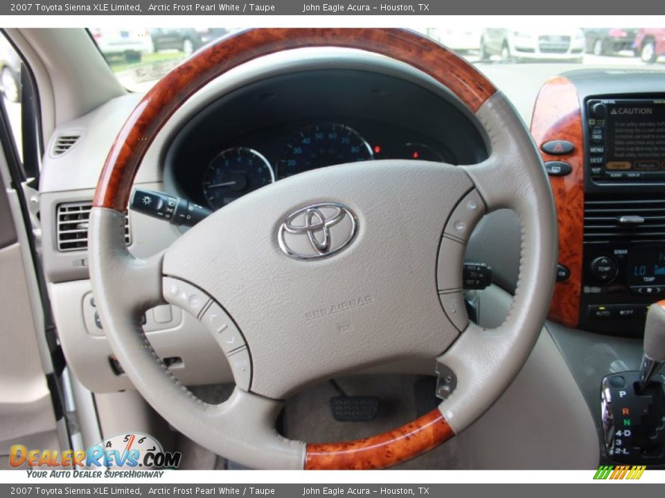 2007 Toyota Sienna XLE Limited Arctic Frost Pearl White / Taupe Photo #23