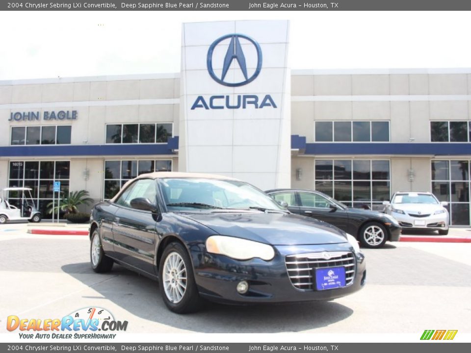 2004 Chrysler Sebring LXi Convertible Deep Sapphire Blue Pearl / Sandstone Photo #1