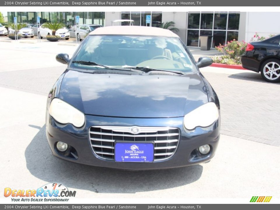 2004 Chrysler Sebring LXi Convertible Deep Sapphire Blue Pearl / Sandstone Photo #3