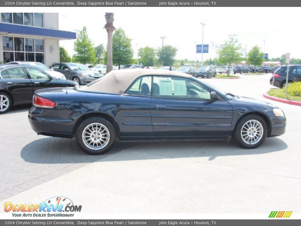 2004 Chrysler Sebring LXi Convertible Deep Sapphire Blue Pearl / Sandstone Photo #6