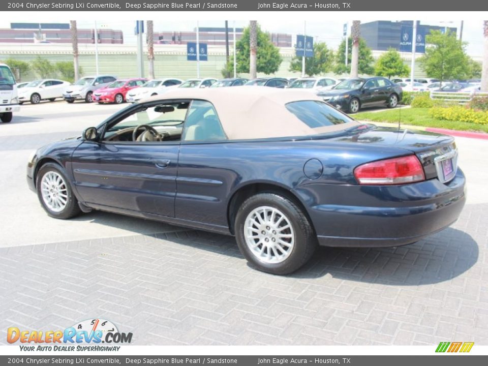 2004 Chrysler Sebring LXi Convertible Deep Sapphire Blue Pearl / Sandstone Photo #7