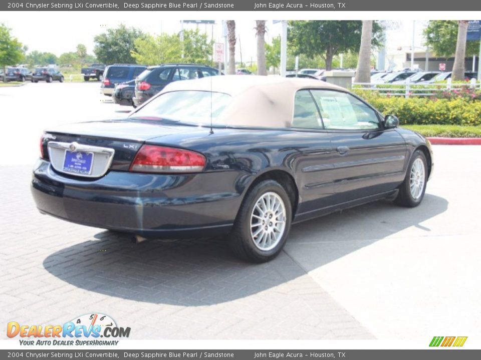 2004 Chrysler Sebring LXi Convertible Deep Sapphire Blue Pearl / Sandstone Photo #8