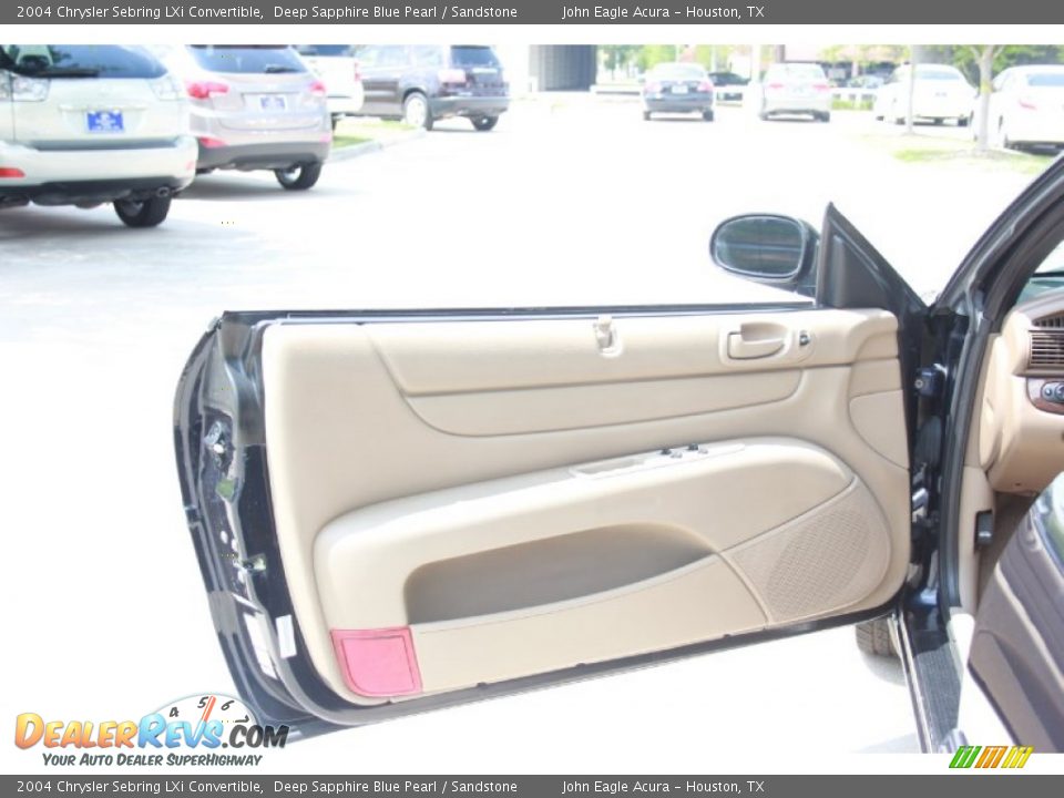 2004 Chrysler Sebring LXi Convertible Deep Sapphire Blue Pearl / Sandstone Photo #9