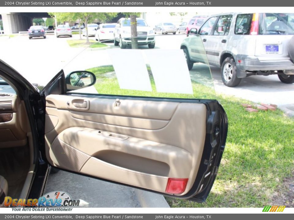 2004 Chrysler Sebring LXi Convertible Deep Sapphire Blue Pearl / Sandstone Photo #13