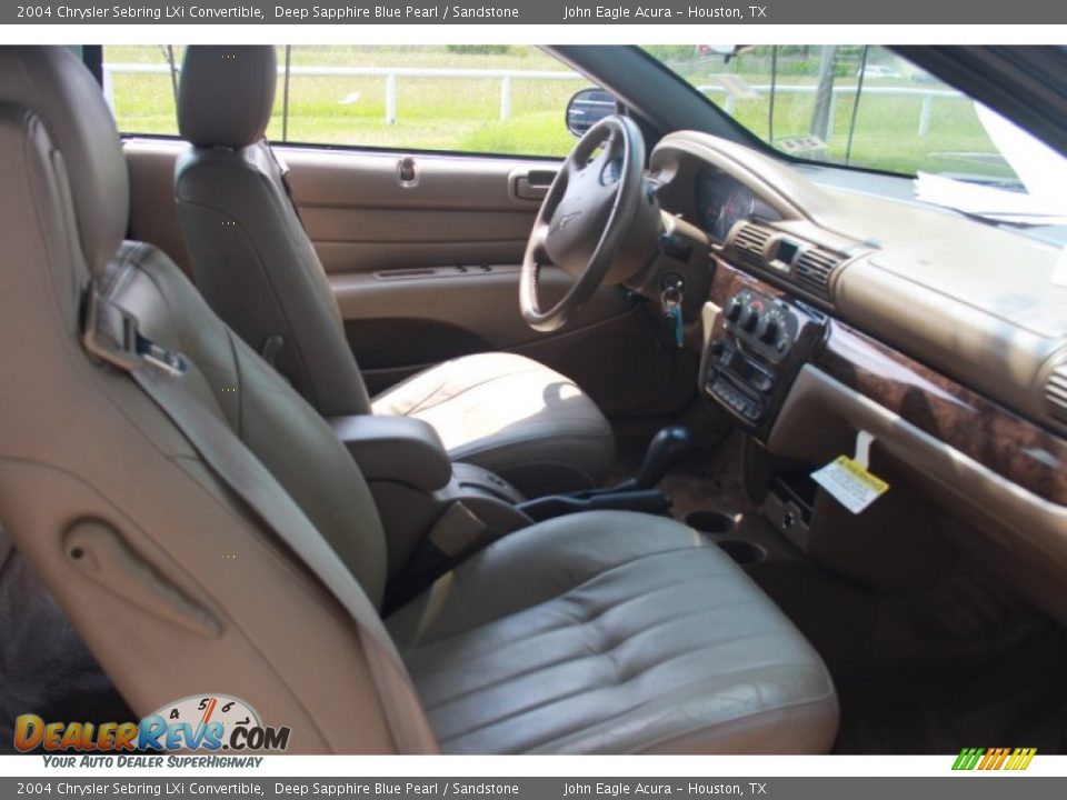 2004 Chrysler Sebring LXi Convertible Deep Sapphire Blue Pearl / Sandstone Photo #14