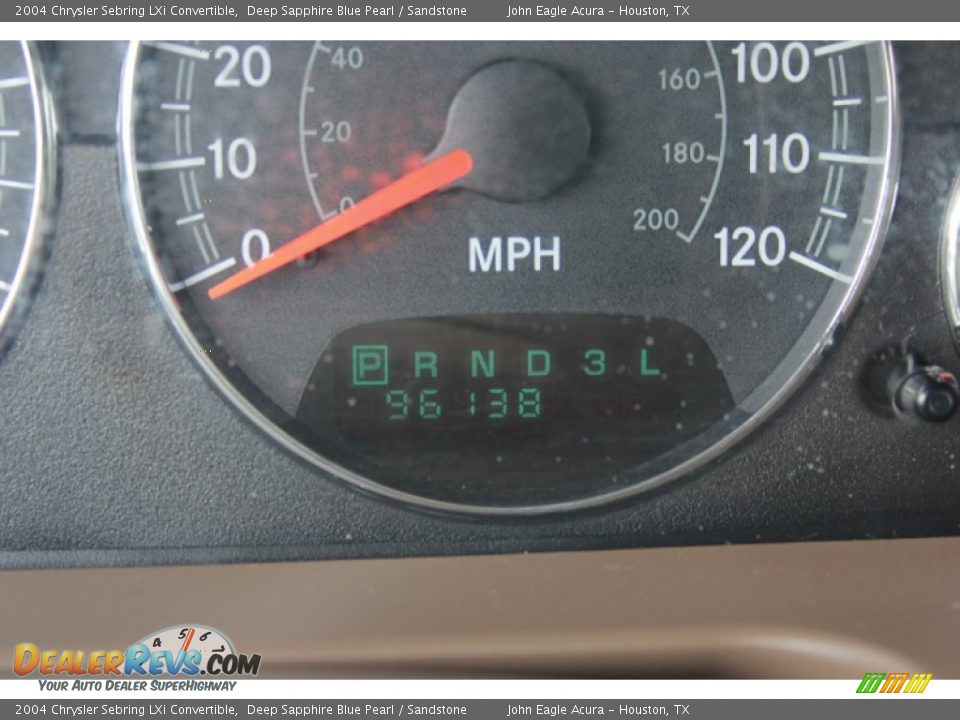 2004 Chrysler Sebring LXi Convertible Deep Sapphire Blue Pearl / Sandstone Photo #26