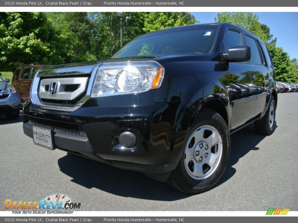 2010 Honda Pilot LX Crystal Black Pearl / Gray Photo #1