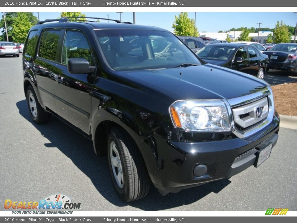 2010 Honda Pilot LX Crystal Black Pearl / Gray Photo #2