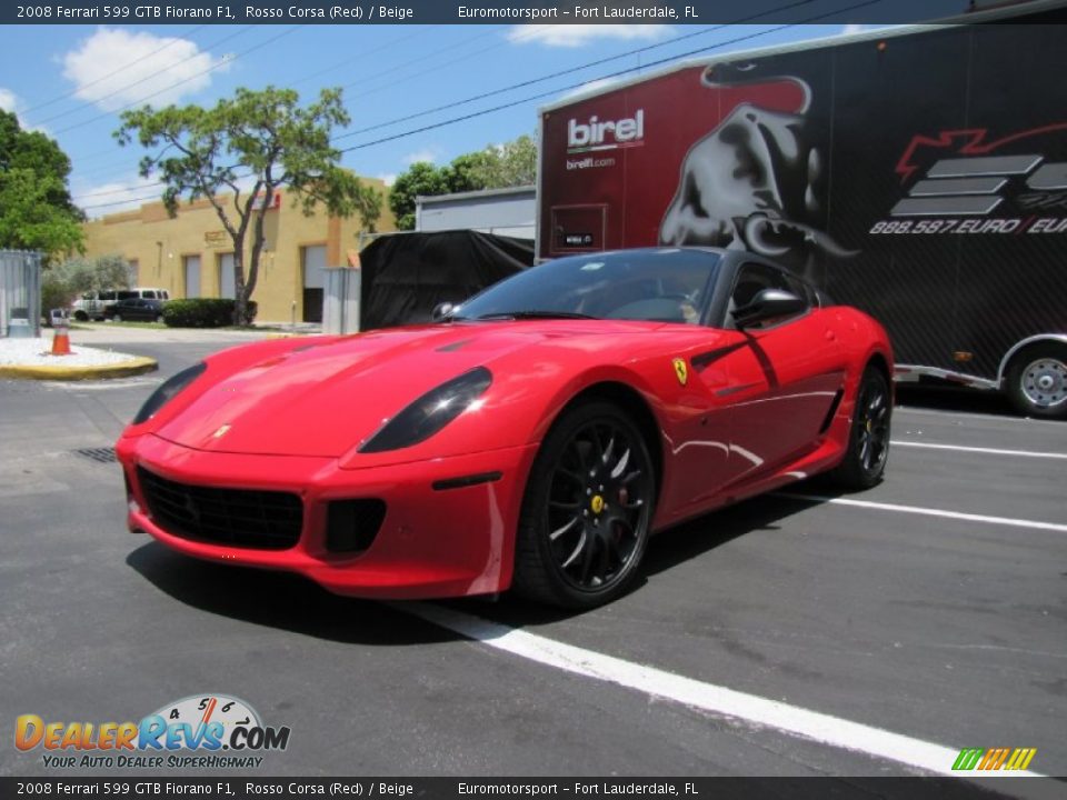 2008 Ferrari 599 GTB Fiorano F1 Rosso Corsa (Red) / Beige Photo #1