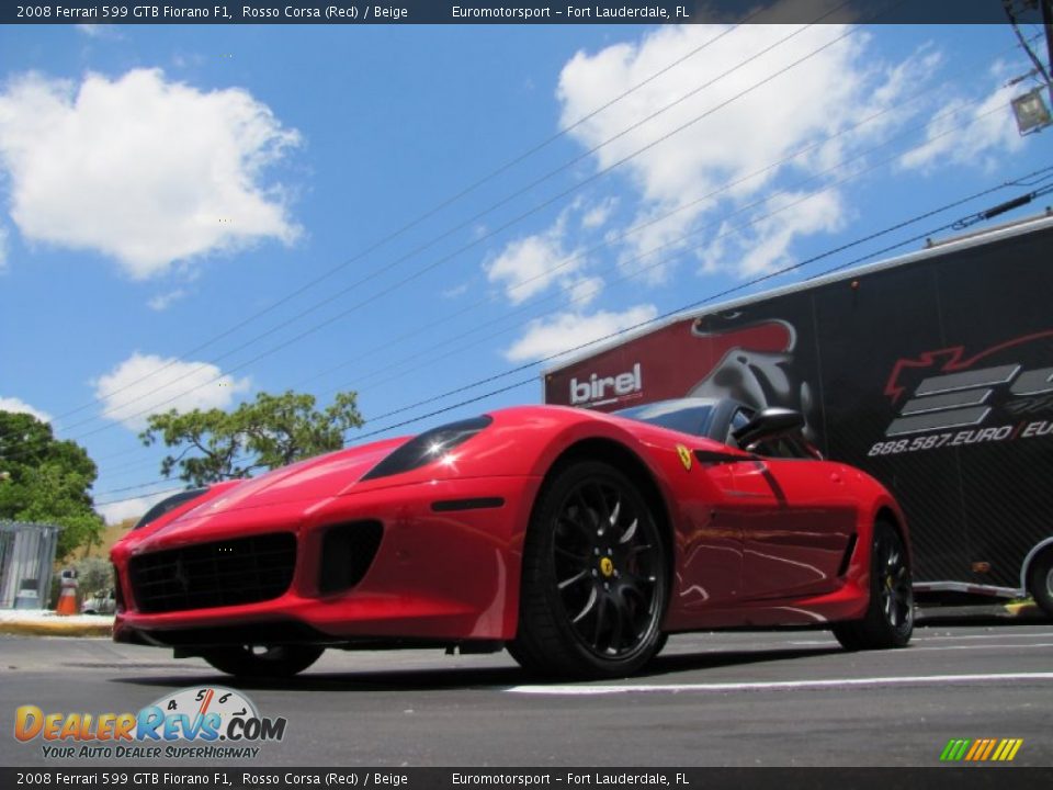 2008 Ferrari 599 GTB Fiorano F1 Rosso Corsa (Red) / Beige Photo #3
