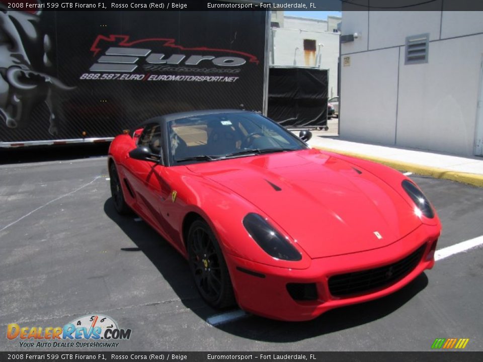 2008 Ferrari 599 GTB Fiorano F1 Rosso Corsa (Red) / Beige Photo #7