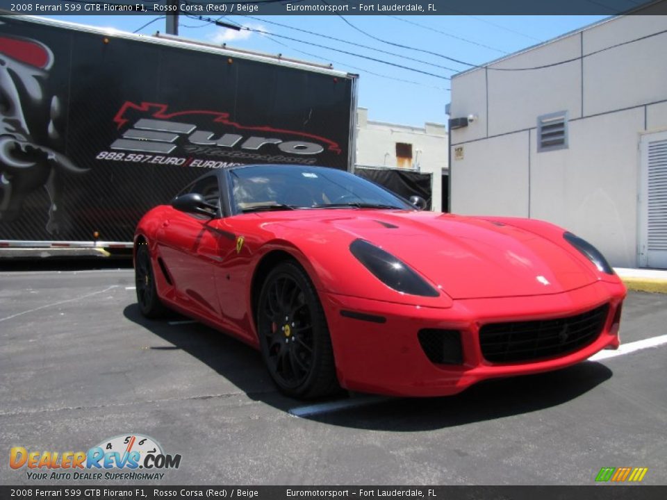 2008 Ferrari 599 GTB Fiorano F1 Rosso Corsa (Red) / Beige Photo #8