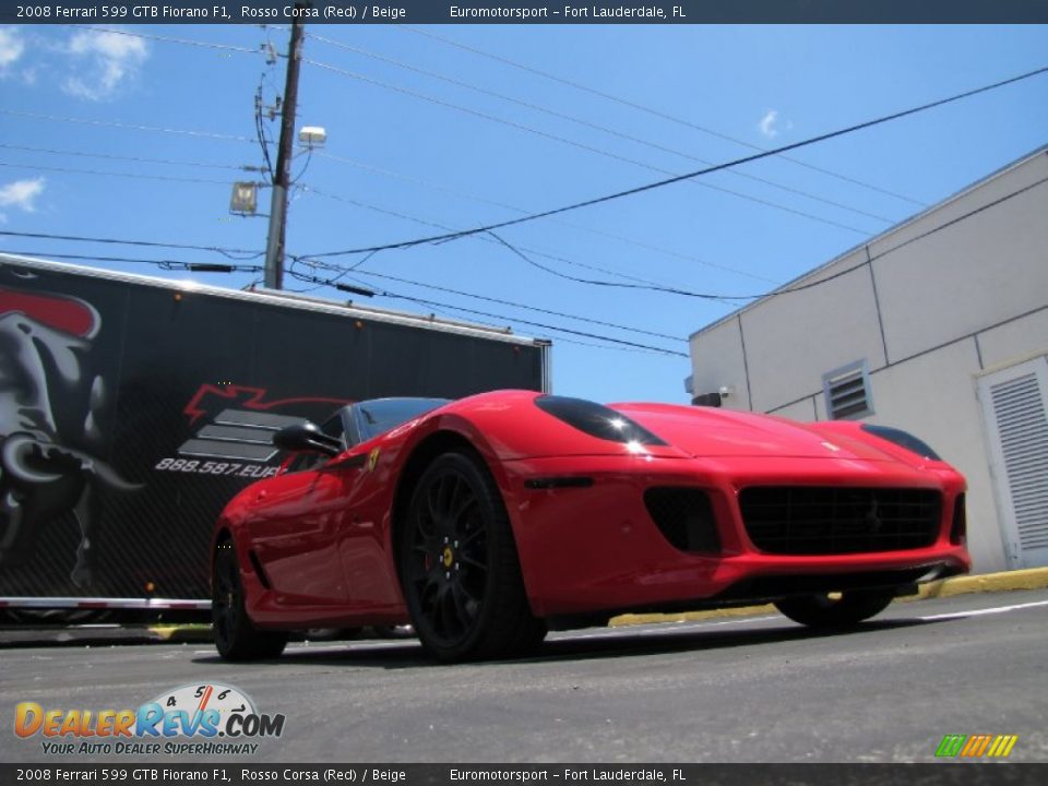 2008 Ferrari 599 GTB Fiorano F1 Rosso Corsa (Red) / Beige Photo #9