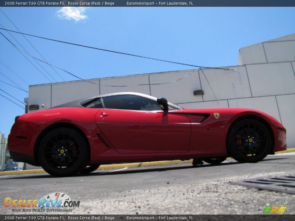 2008 Ferrari 599 GTB Fiorano F1 Rosso Corsa (Red) / Beige Photo #12