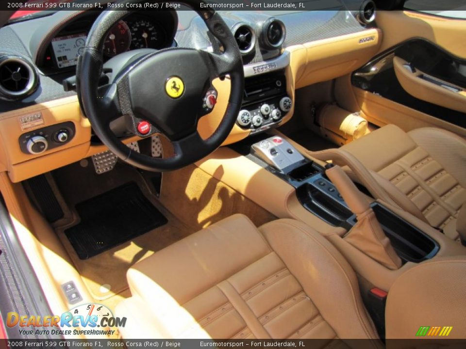 Beige Interior - 2008 Ferrari 599 GTB Fiorano F1 Photo #28
