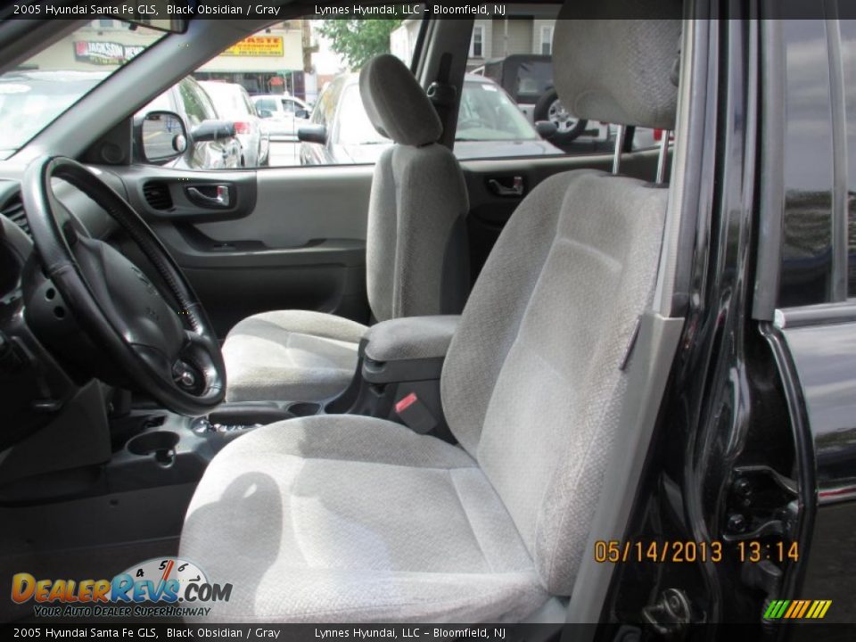 2005 Hyundai Santa Fe GLS Black Obsidian / Gray Photo #7