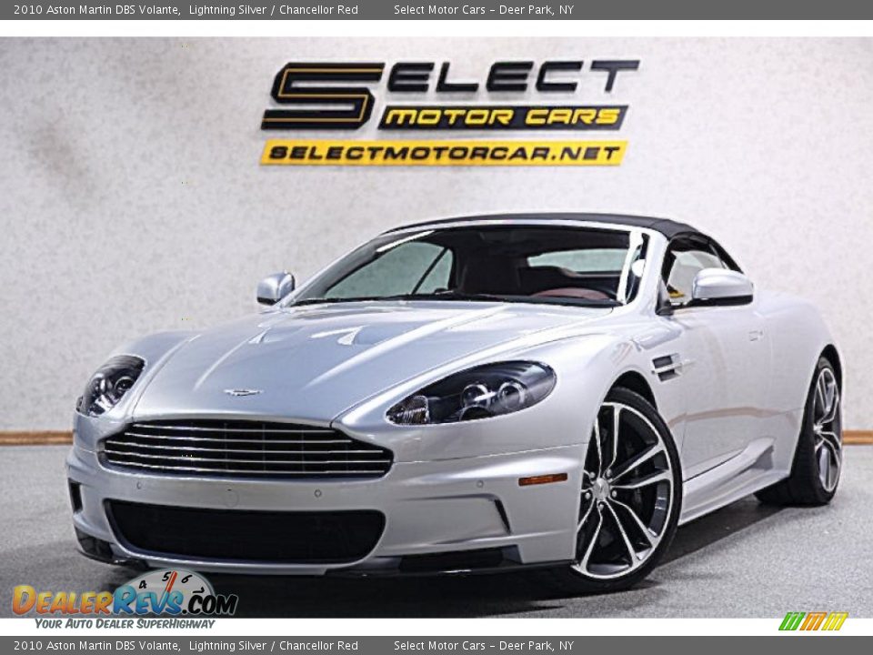 2010 Aston Martin DBS Volante Lightning Silver / Chancellor Red Photo #1