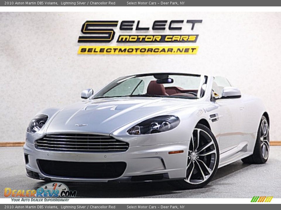 2010 Aston Martin DBS Volante Lightning Silver / Chancellor Red Photo #2