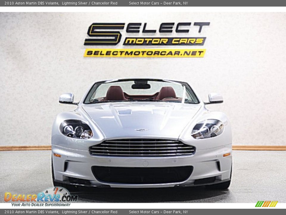 2010 Aston Martin DBS Volante Lightning Silver / Chancellor Red Photo #3