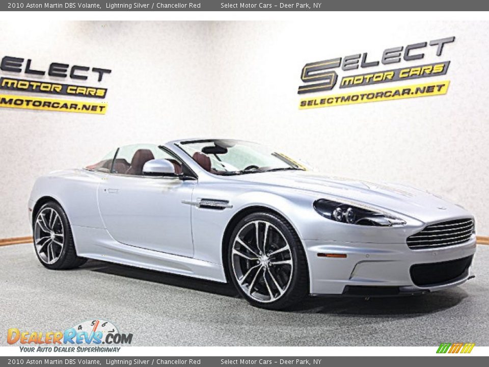 2010 Aston Martin DBS Volante Lightning Silver / Chancellor Red Photo #4