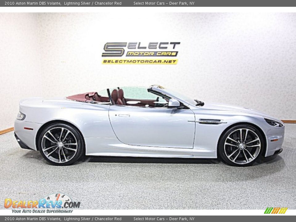 2010 Aston Martin DBS Volante Lightning Silver / Chancellor Red Photo #5