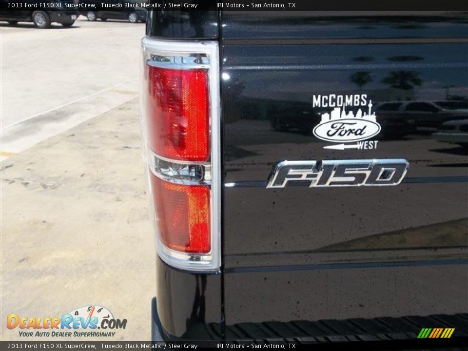 2013 Ford F150 XL SuperCrew Tuxedo Black Metallic / Steel Gray Photo #6