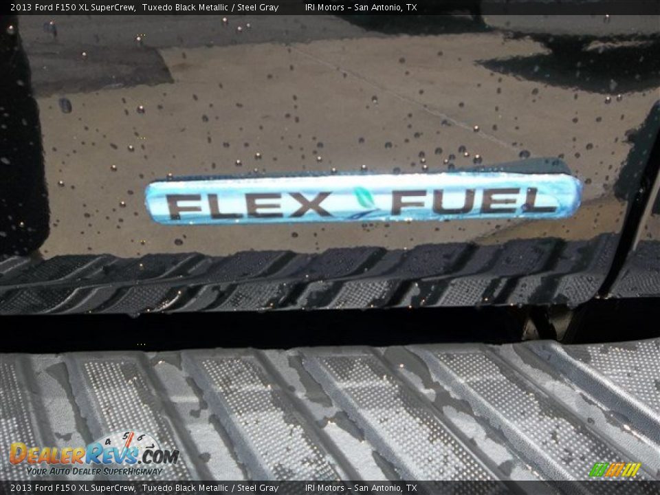 2013 Ford F150 XL SuperCrew Tuxedo Black Metallic / Steel Gray Photo #7
