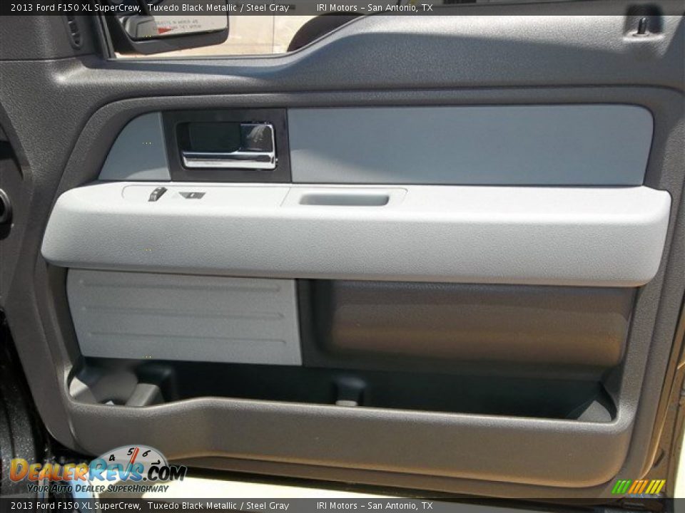2013 Ford F150 XL SuperCrew Tuxedo Black Metallic / Steel Gray Photo #12