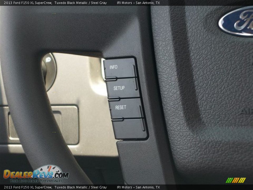 2013 Ford F150 XL SuperCrew Tuxedo Black Metallic / Steel Gray Photo #21