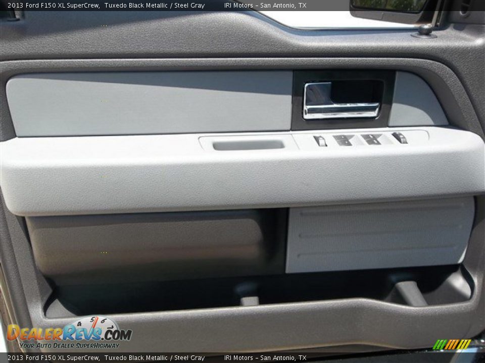 2013 Ford F150 XL SuperCrew Tuxedo Black Metallic / Steel Gray Photo #22