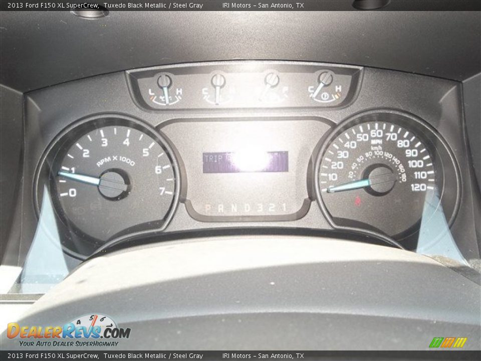 2013 Ford F150 XL SuperCrew Tuxedo Black Metallic / Steel Gray Photo #25