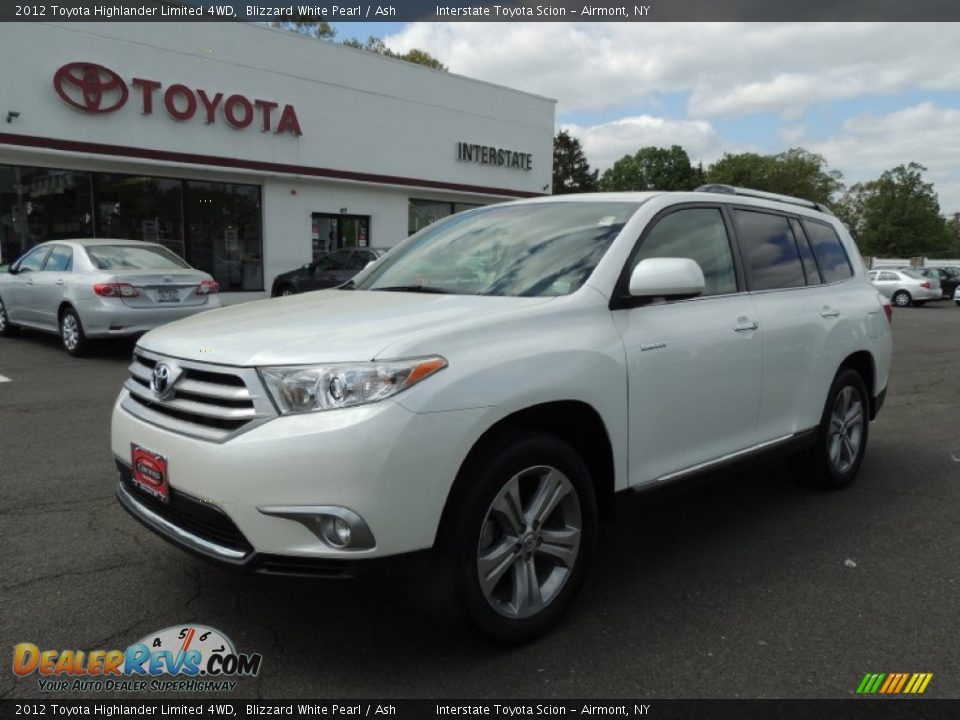 2012 Toyota Highlander Limited 4WD Blizzard White Pearl / Ash Photo #1
