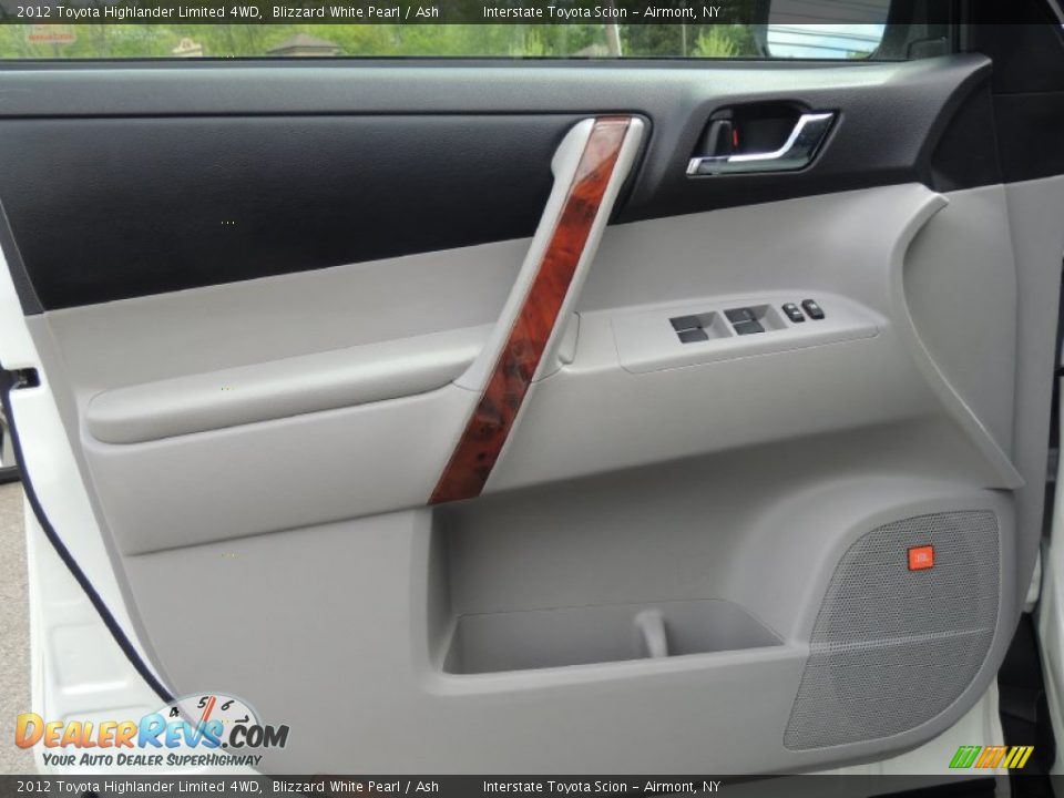 2012 Toyota Highlander Limited 4WD Blizzard White Pearl / Ash Photo #7