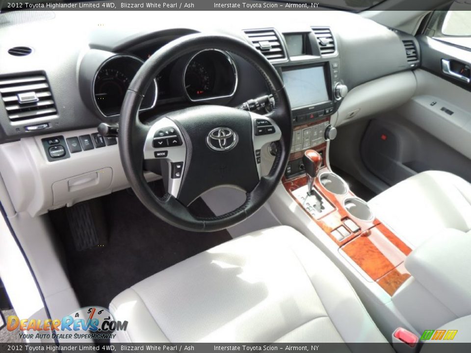 2012 Toyota Highlander Limited 4WD Blizzard White Pearl / Ash Photo #9