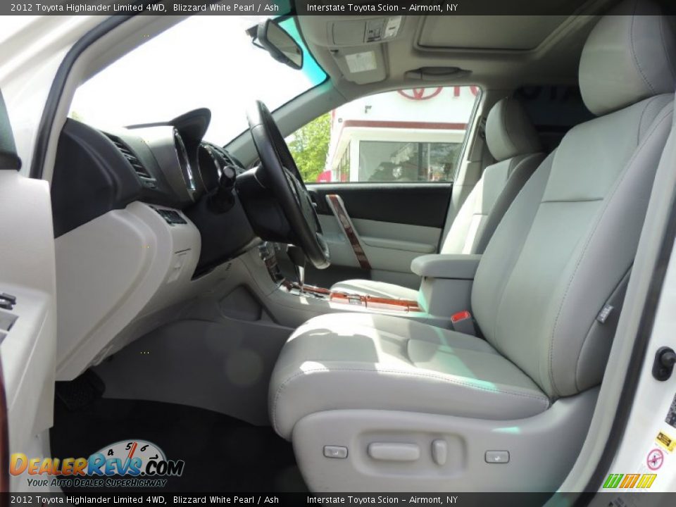 2012 Toyota Highlander Limited 4WD Blizzard White Pearl / Ash Photo #10