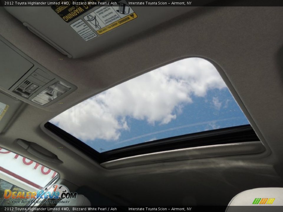 2012 Toyota Highlander Limited 4WD Blizzard White Pearl / Ash Photo #11