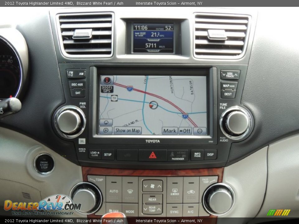 2012 Toyota Highlander Limited 4WD Blizzard White Pearl / Ash Photo #15