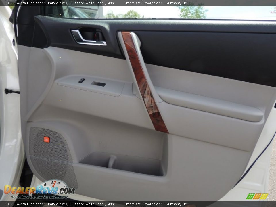2012 Toyota Highlander Limited 4WD Blizzard White Pearl / Ash Photo #20