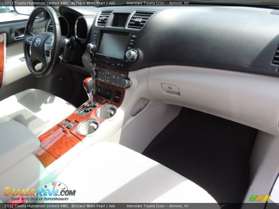 2012 Toyota Highlander Limited 4WD Blizzard White Pearl / Ash Photo #21