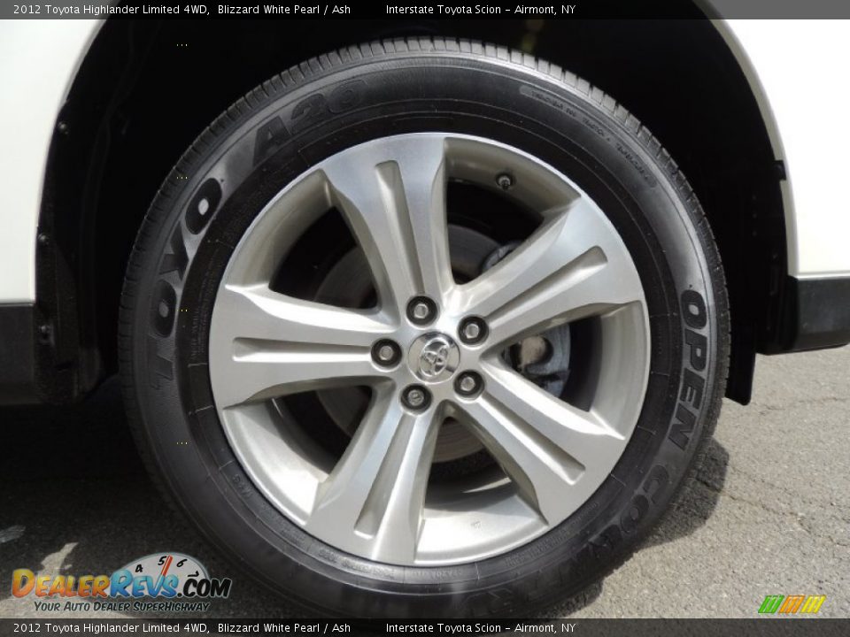 2012 Toyota Highlander Limited 4WD Blizzard White Pearl / Ash Photo #23