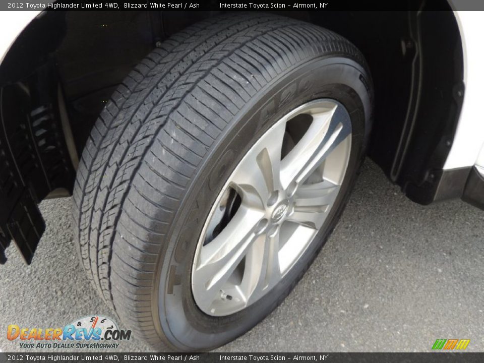 2012 Toyota Highlander Limited 4WD Blizzard White Pearl / Ash Photo #24