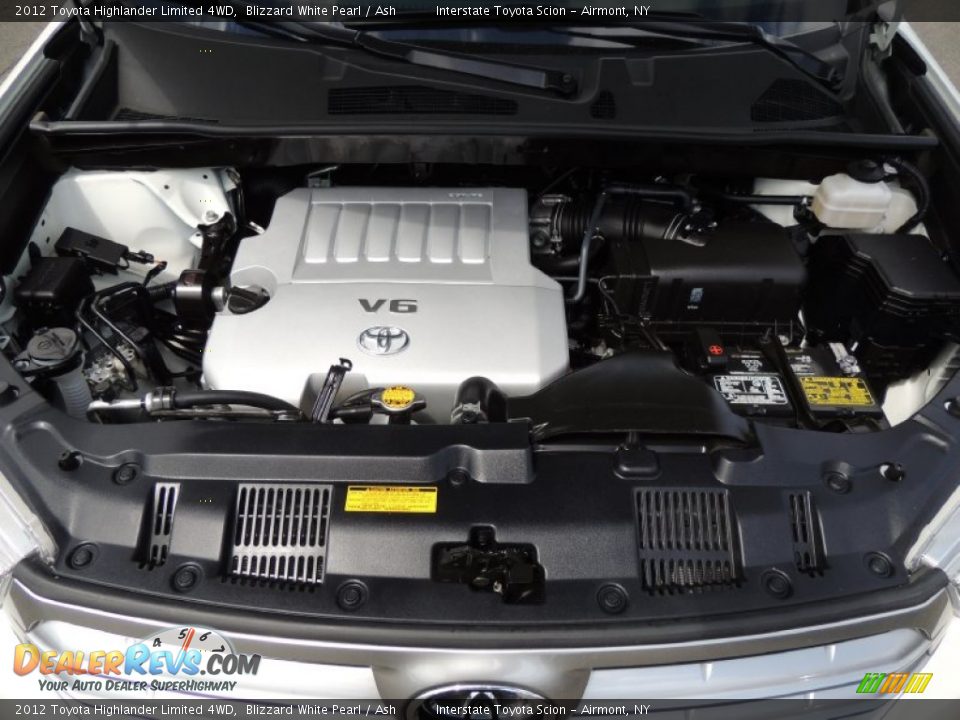 2012 Toyota Highlander Limited 4WD Blizzard White Pearl / Ash Photo #25