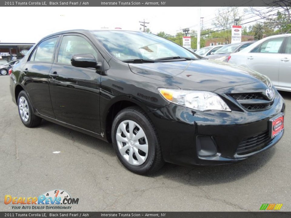 2011 Toyota Corolla LE Black Sand Pearl / Ash Photo #3