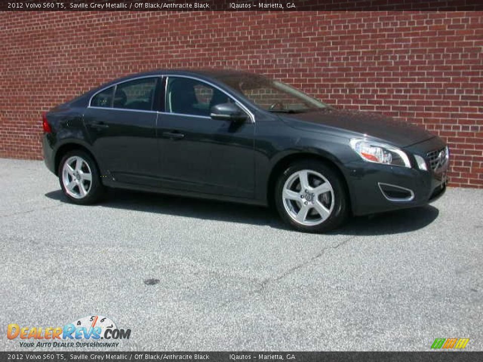 2012 Volvo S60 T5 Saville Grey Metallic / Off Black/Anthracite Black Photo #2