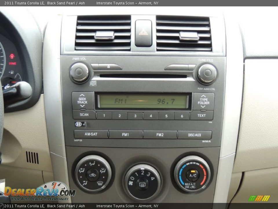 2011 Toyota Corolla LE Black Sand Pearl / Ash Photo #12