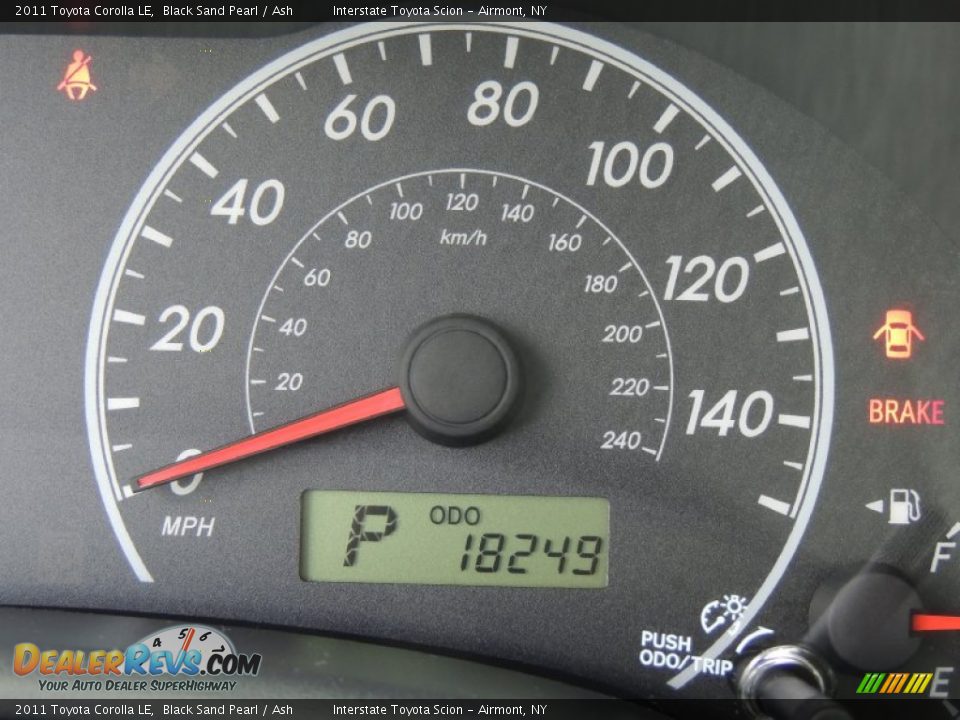 2011 Toyota Corolla LE Black Sand Pearl / Ash Photo #15