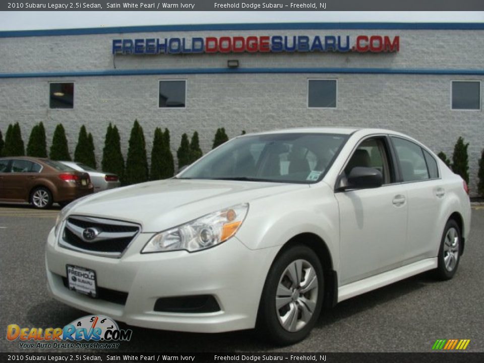 2010 Subaru Legacy 2.5i Sedan Satin White Pearl / Warm Ivory Photo #1