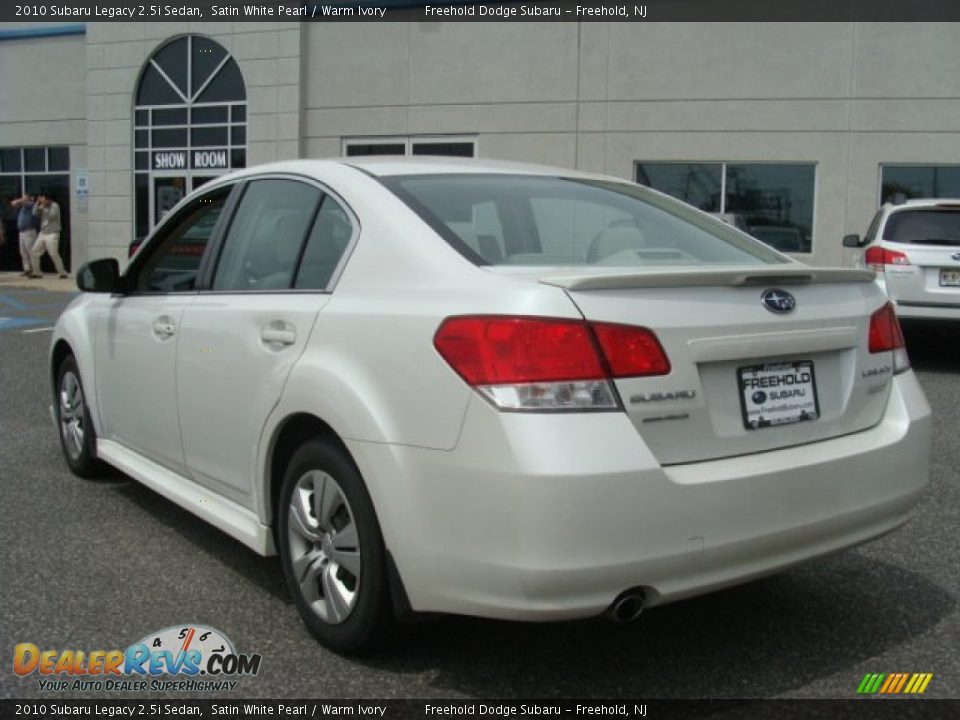 2010 Subaru Legacy 2.5i Sedan Satin White Pearl / Warm Ivory Photo #4
