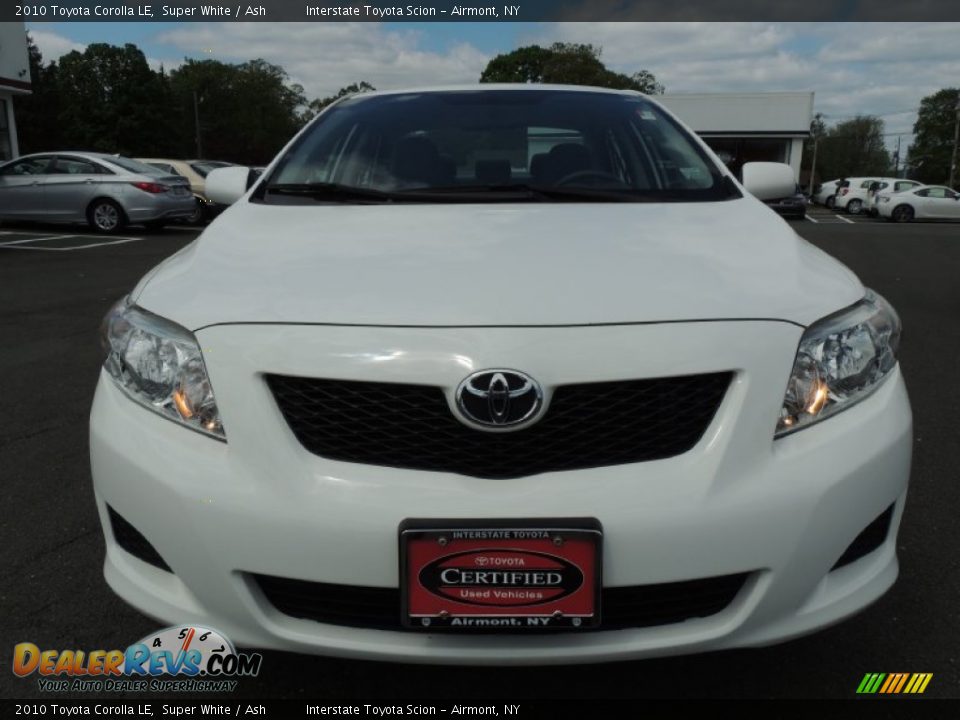 2010 Toyota Corolla LE Super White / Ash Photo #2