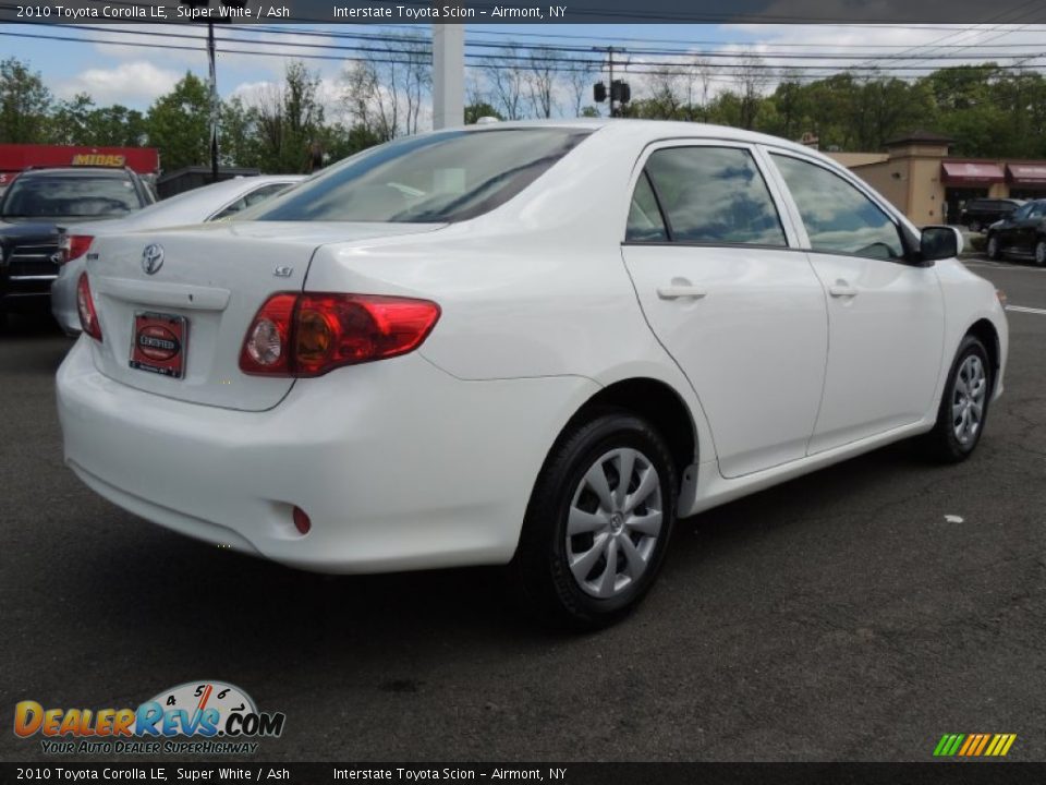 2010 Toyota Corolla LE Super White / Ash Photo #4